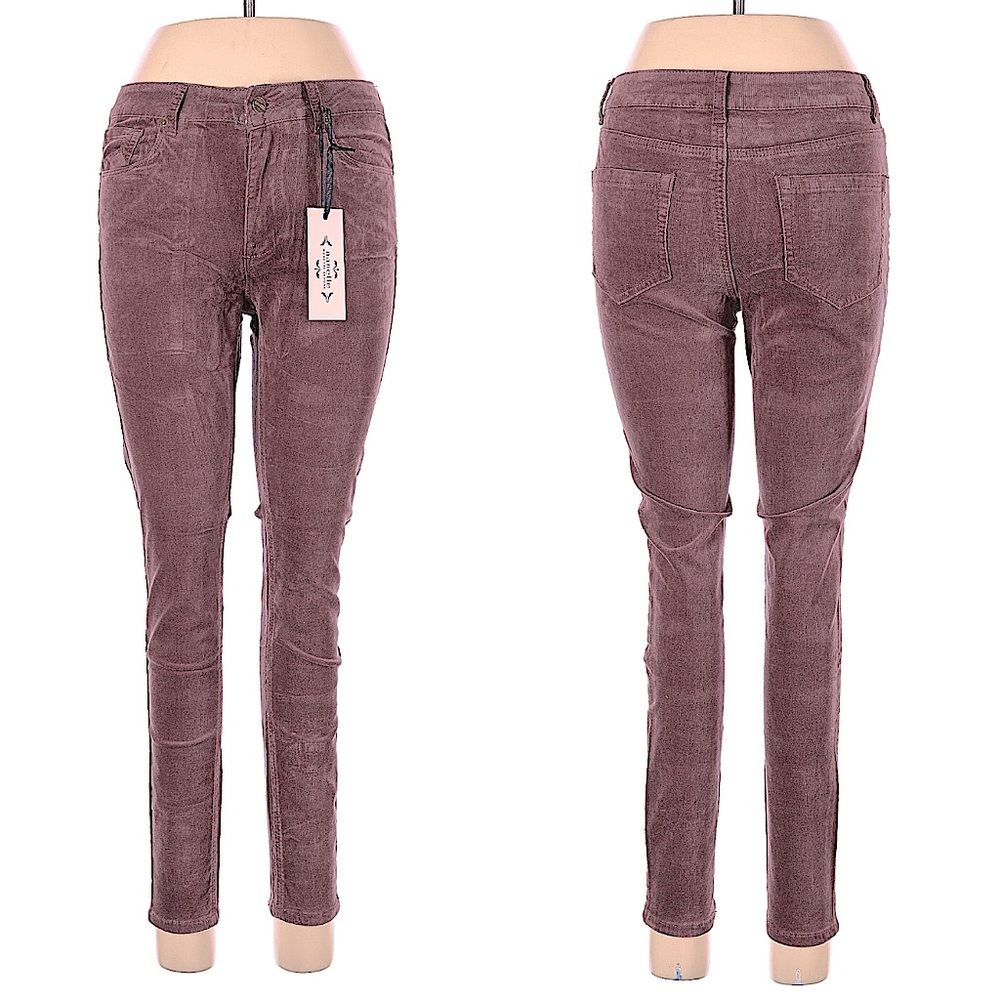 NEW ✨ Nanette Lepore brown pepper corn corduroy Hamilton skinny pants size 28